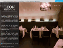 Tablet Screenshot of leon-restaurant.de